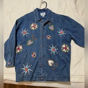 Cedars vintage Embellished Denim Jacket